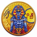 2023 Sierra Leone 1 oz Silver Gilded Egyptian Gods: Ra
