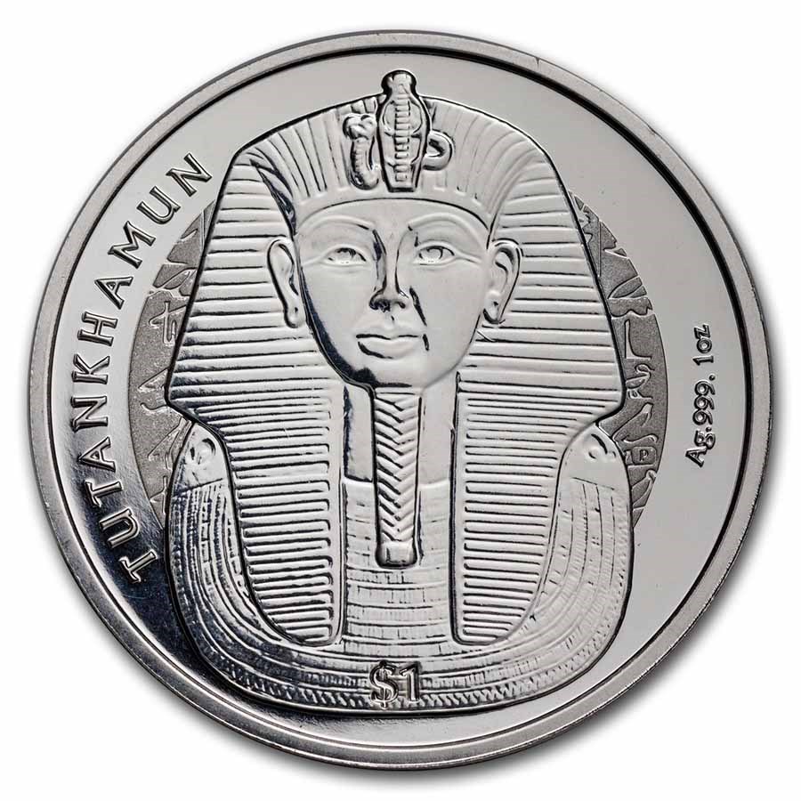 2023 Sierra Leone 1 oz Silver King Tut Reverse Frost (abrasions)