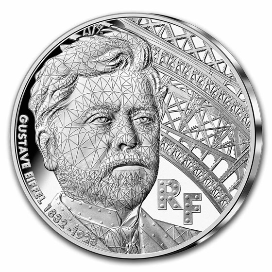 2023 Silver €10 Proof Eiffel 100th Death Anniversary 2023 Silver €10 Proof Eiffel 100th Death Anniversary