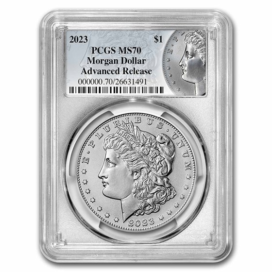 2023 Silver Morgan Dollar MS-70 PCGS (AR, Morgan Label)