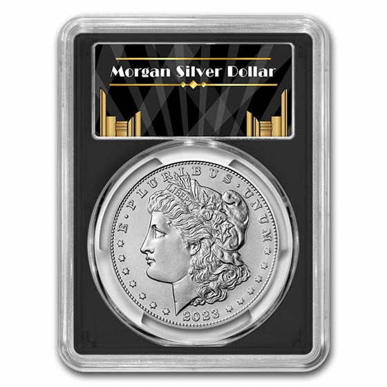 2023 Silver Morgan Dollar MS-70 PCGS (First Day of Issue, Black)