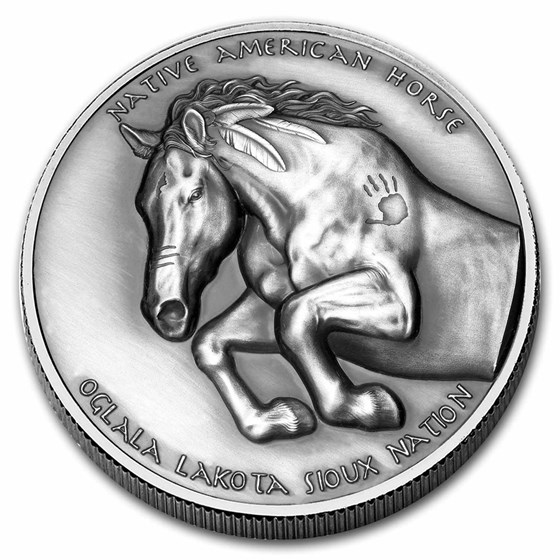 2023 Sioux Nation 1 oz Silver UHR Antique Crazy Horse 2023 Sioux Nation 1 oz Silver UHR Antique Crazy Horse