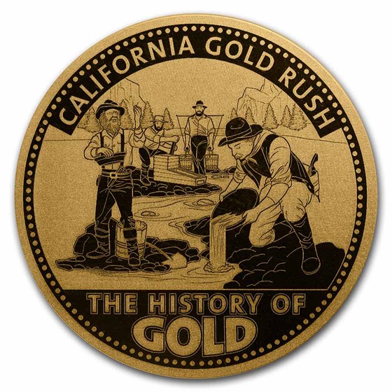 2023 Solomon Islands 1/100 oz Gold California Gold Rush 2023 Solomon Islands 1/100 oz Gold California Gold Rush
