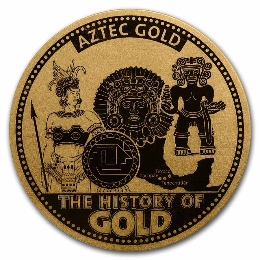 2023 Solomon Islands 1/100 oz Gold History of Gold; Aztec Gold