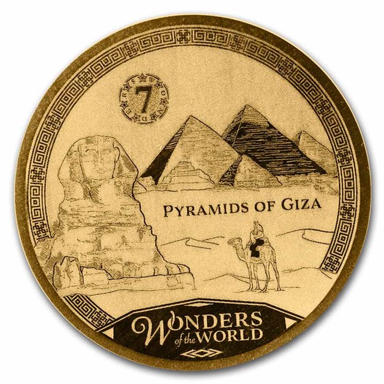 2023 Solomon Islands 1/100 oz Gold Pyramids of Giza