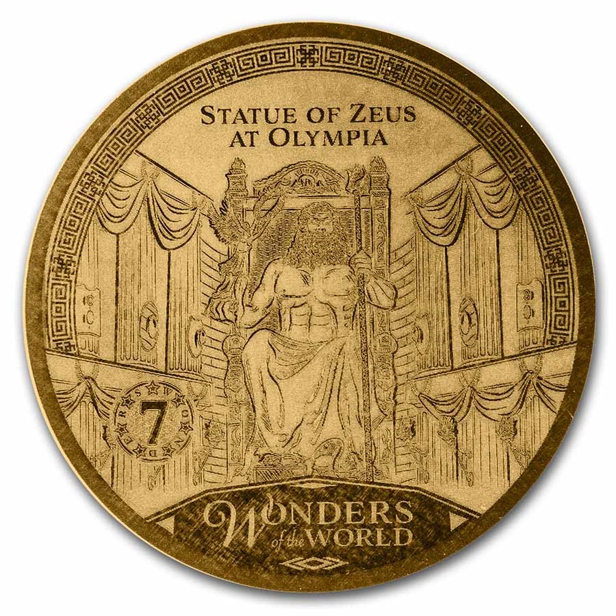 2023 Solomon Islands 1/100 oz Gold Statue of Zeus at Olympia