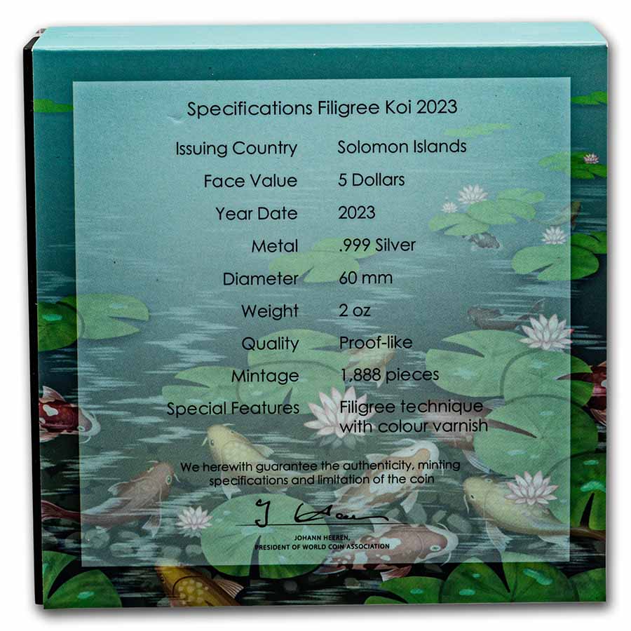 Buy 2023 Solomon Islands 2 oz Silver Filigree Koi | APMEX