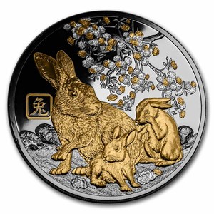 Buy 2023 Solomon Islands 5 oz Silver Lunar Rabbit Black Proof | APMEX