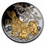 2023 Solomon Islands 5 oz Silver Lunar Rabbit Black Proof