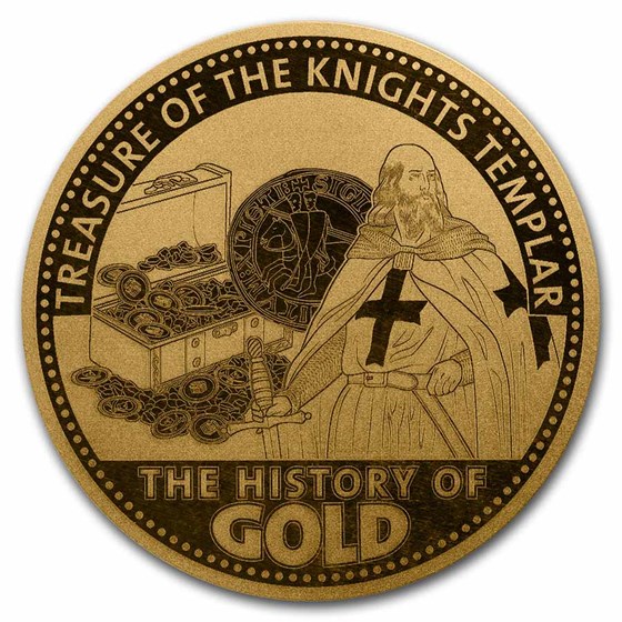 2023 Solomon Islds. 1/100 oz Gold Treasure of the Knights Templar 2023 Solomon Islds. 1/100 oz Gold Treasure of the Knights Templar