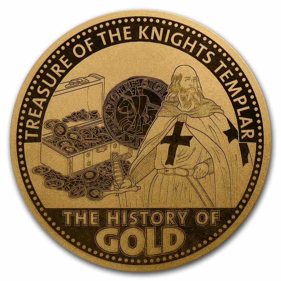 2023 Solomon Islds. 1/100 oz Gold Treasure of the Knights Templar