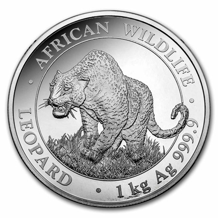 Somalia 2023 1-oz Silver African Wildlife Leopard Sh100 NGC