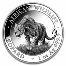 2023 Somalia 1 oz Silver African Wildlife Leopard BU