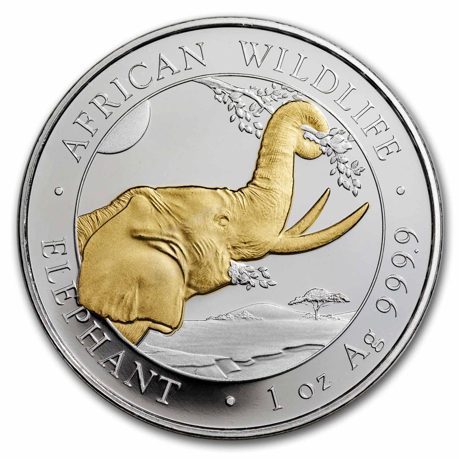 Buy 2023 Somalia 1 Oz Silver Elephant Gilded APMEX Buy 2023 somalia 1 oz silver elephant gilded apmex