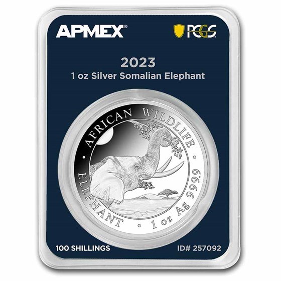 2023 Somalia 1 oz Silver Elephant (MD® Premier + PCGS FS)
