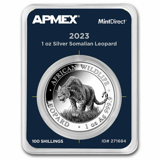 2023 Somalia 1 oz Silver Leopard (MintDirect® Single)