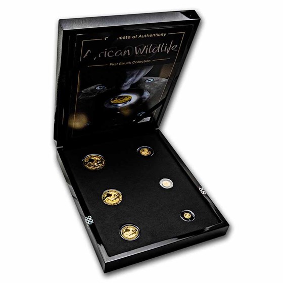 2023 Somalia 6-Coin Gold African Elephant First Struck Collection 2023 Somalia 6-Coin Gold African Elephant First Struck Collection