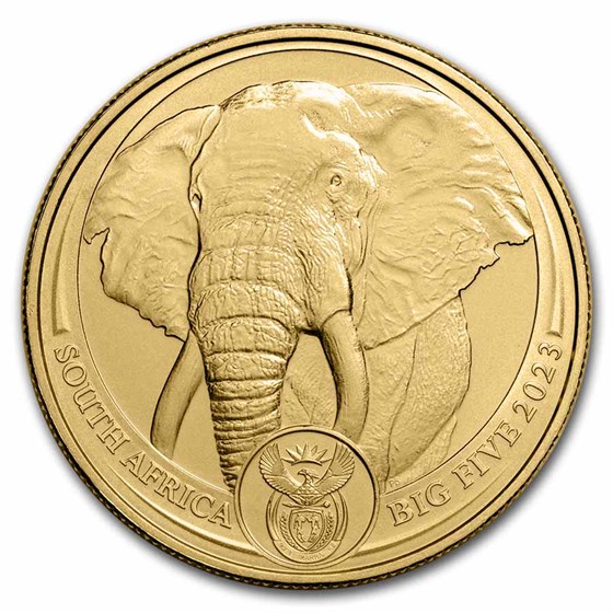 2023 South Africa 1 oz Gold Big Five Elephant BU