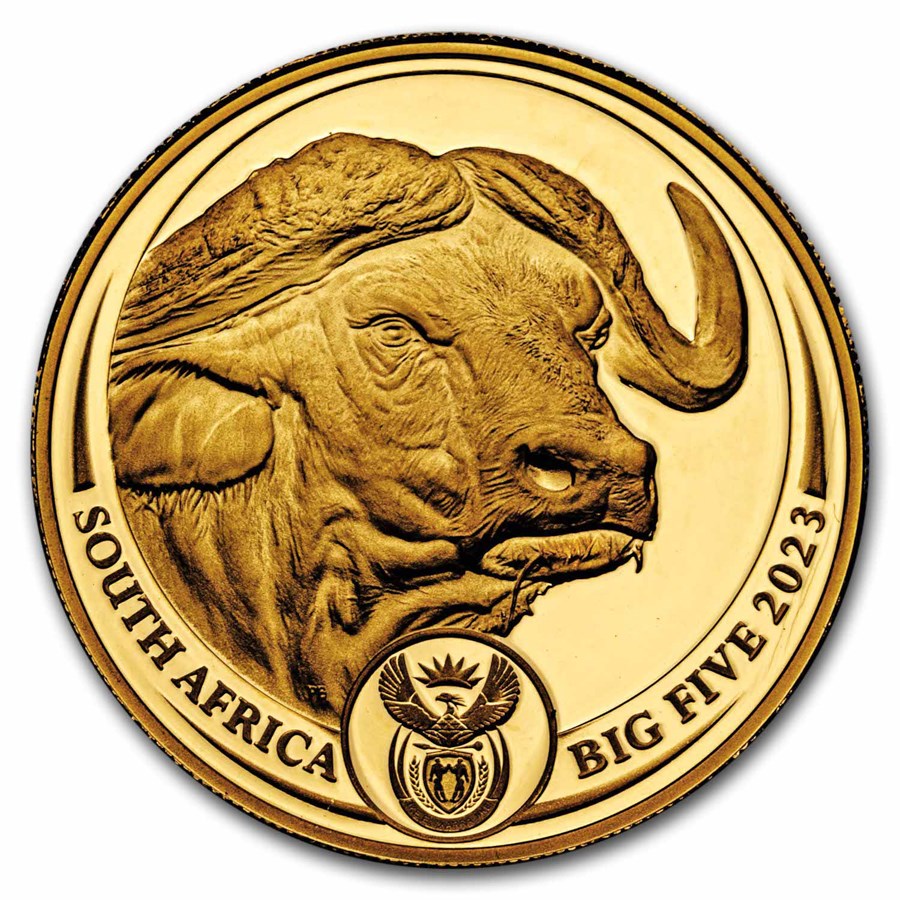 2023 South Africa 1 oz Proof Gold Big Five Buffalo