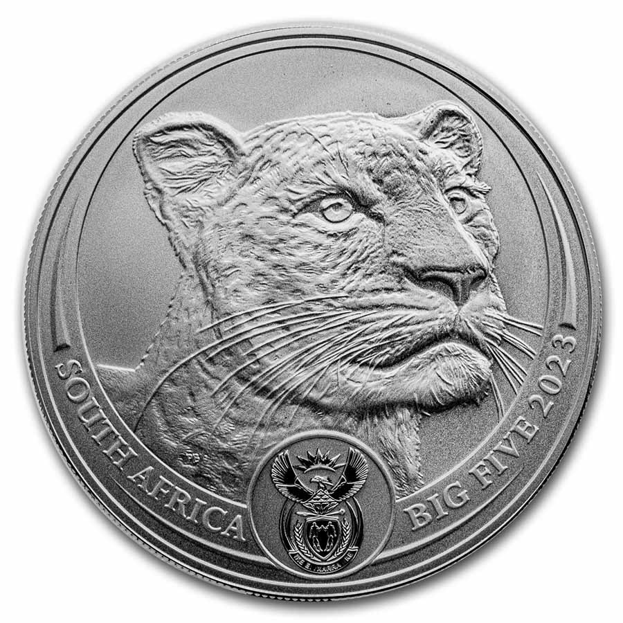 2023 South Africa 1 oz Silver Big Five Leopard BU