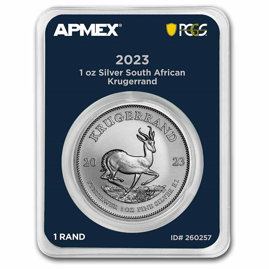 2023 South Africa 1 oz Silver Krugerrand (MD® Premier + PCGS FS)