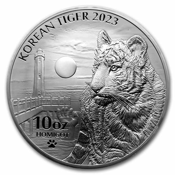 2023 South Korea 10 oz Silver Tiger BU 2023 South Korea 10 oz Silver Tiger BU