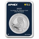 2023 St Helena 1 oz Ag £1 Cash: Macaque (MD® Premier + PCGS FS)