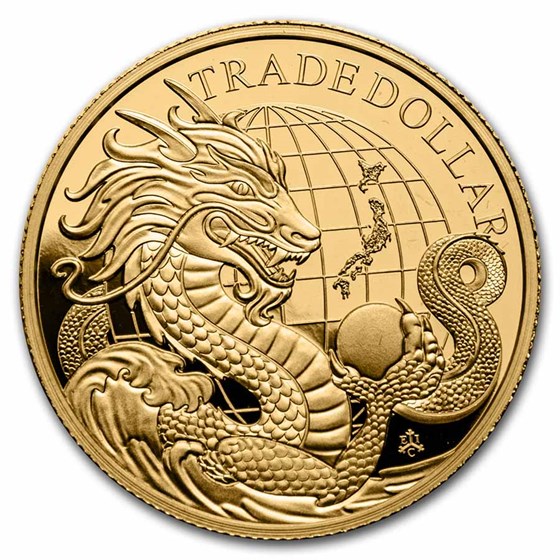 2023 St. Helena 1 oz Gold Modern Japanese Trade Dollar Proof 2023 St. Helena 1 oz Gold Modern Japanese Trade Dollar Proof
