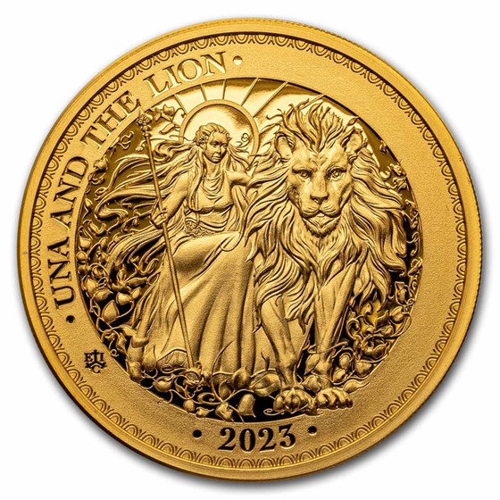 2023 St. Helena 1 oz Gold Una & the Lion Proof (w/ Box) 2023 St. Helena 1 oz Gold Una & the Lion Proof (w/ Box)