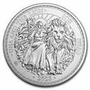 2023 St. Helena 1 oz Silver £1 Una and the Lion BU