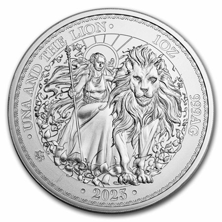 Buy 2023 St. Helena 1 oz Silver £1 Una and the Lion BU | APMEX Buy 2023 St. Helena 1 oz Silver £1 Una and the Lion BU | APMEX