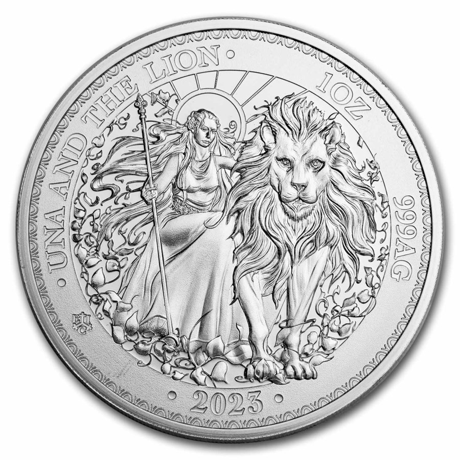 Buy 2023 St. Helena 1 oz Silver £1 Una and the Lion BU | APMEX Buy 2023 St. Helena 1 oz Silver £1 Una and the Lion BU | APMEX