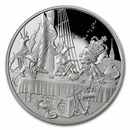 2023 St. Helena 1 oz Silver Alice's Tea Party Proof