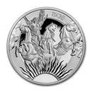 2023 St. Helena 1 oz Silver Goddesses: Eos and the Horses BU