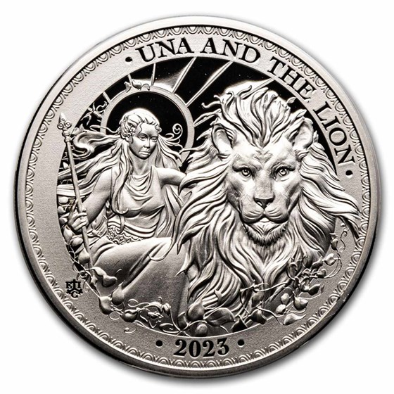 2023 St. Helena 1 oz Silver Una and the Lion Proof 2023 St. Helena 1 oz Silver Una and the Lion Proof