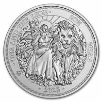 Buy 2023 St. Helena 2 oz Silver Una and the Lion BU | APMEX