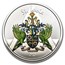 2023 St. Lucia 1 oz Silver Coat of Arms (Colorized)