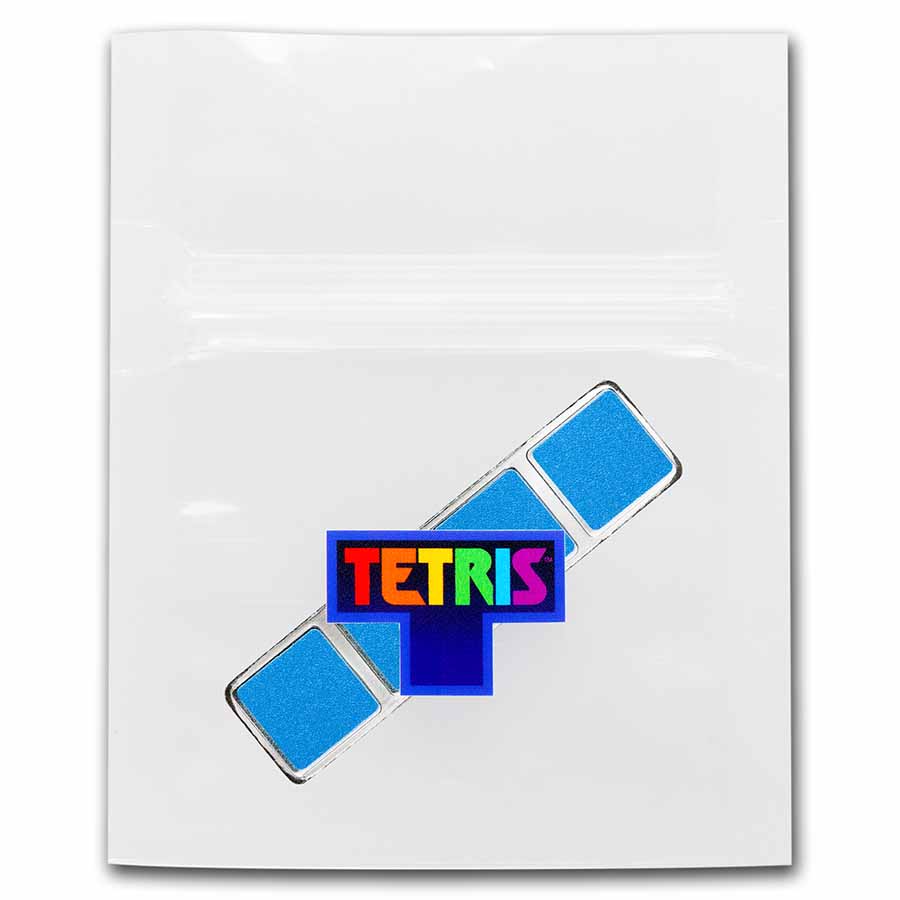 2023 Tetris™ Niue 1 oz Silver $2 I-Tetrimino Block (Cyan) | eBay