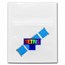 2023 Tetris™ Niue 1 oz Silver $2 I-Tetrimino Block (Cyan)