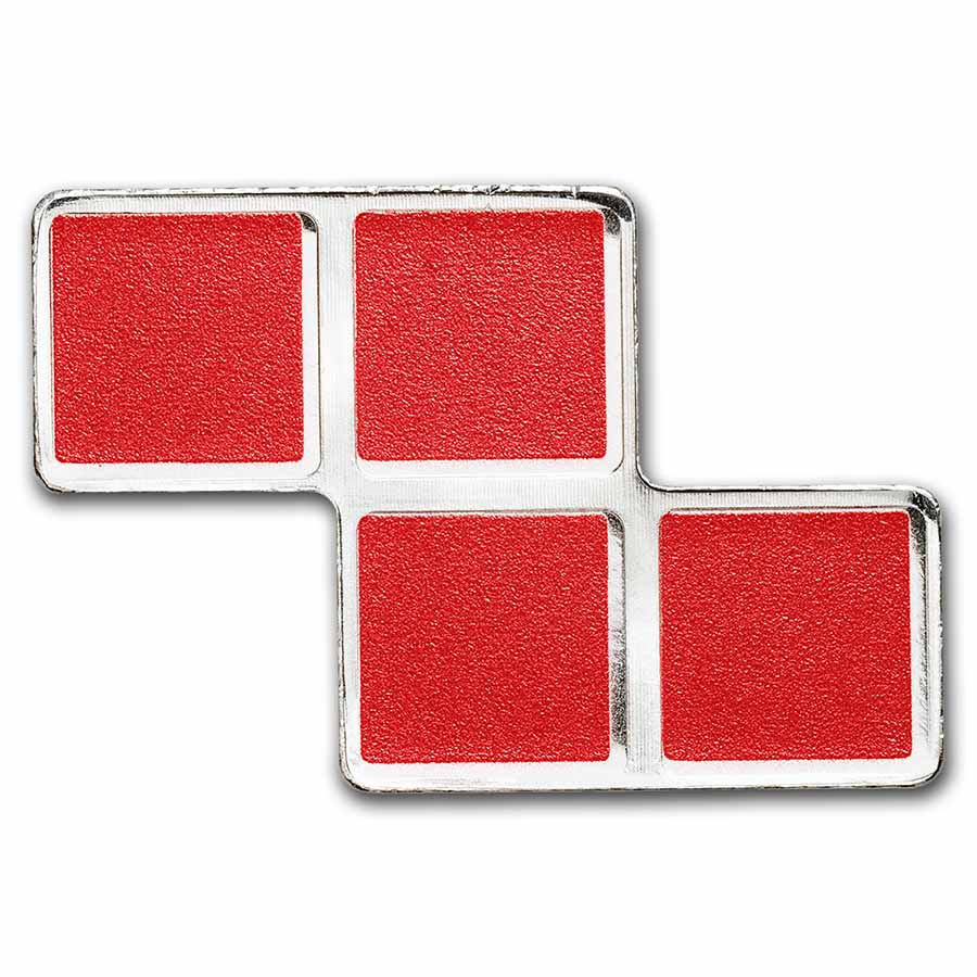 Buy 2023 Tetris™ Niue 1 oz Silver $2 Z-Tetrimino Block (Red
