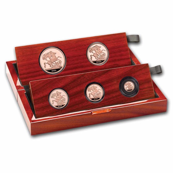 2023 The Coronation of His Majesty 5-Coin Gold Sovereign Prf Set 2023 The Coronation of His Majesty 5-Coin Gold Sovereign Prf Set
