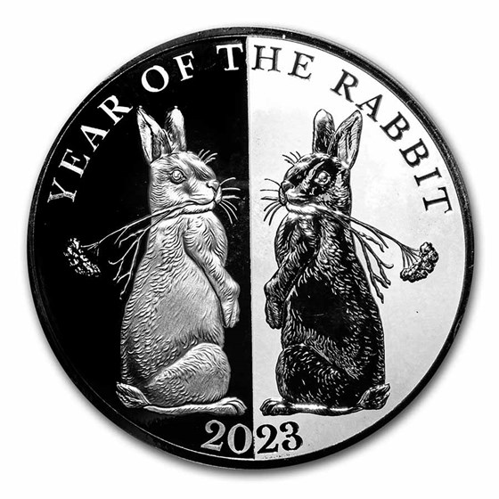 2023 Tokelau 1 oz Silver Proof Year of the Rabbit Mirror Rabbit 2023 Tokelau 1 oz Silver Proof Year of the Rabbit Mirror Rabbit