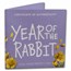 2023 Tuvalu 1/2 oz Silver Lunar Baby Rabbit Proof (Colorized)