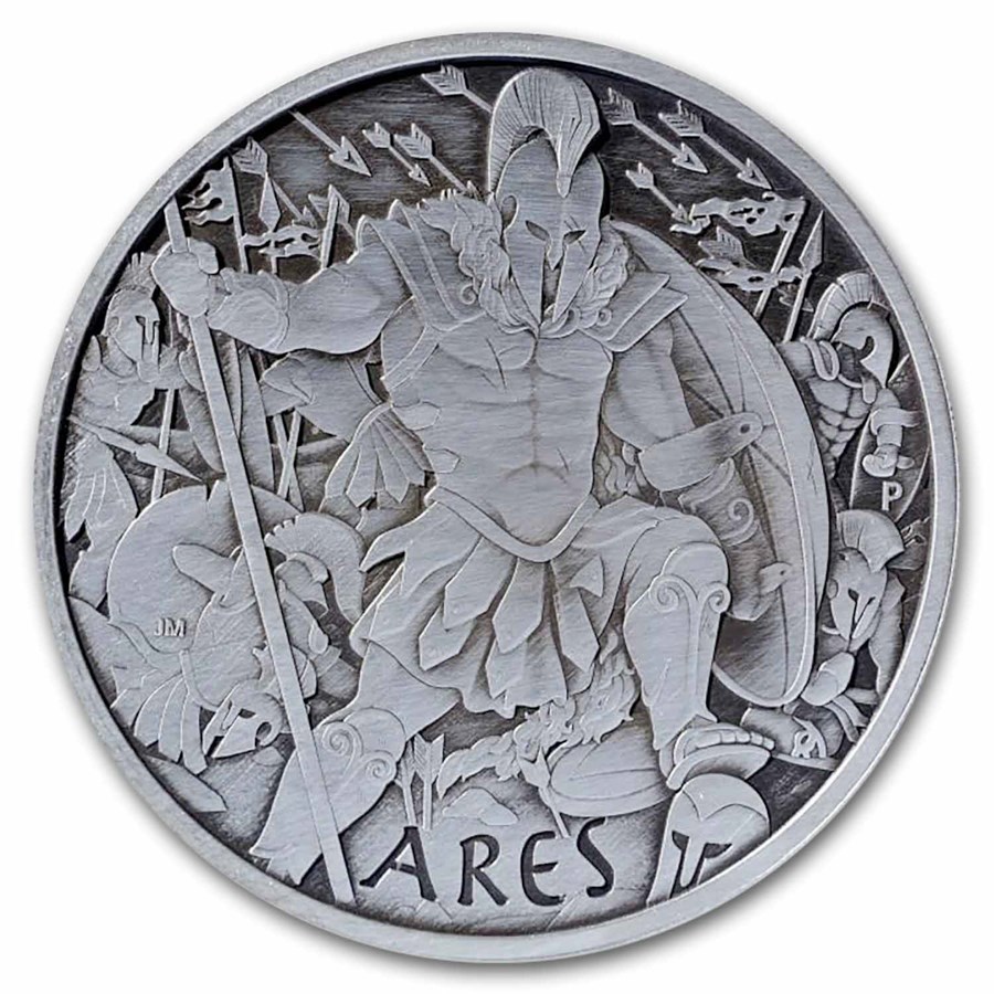 Buy 2023 Tuvalu 1 oz Silver Antiqued Gods of Olympus (Ares) | APMEX Buy 2023 Tuvalu 1 oz Silver Antiqued Gods of Olympus (Ares) | APMEX