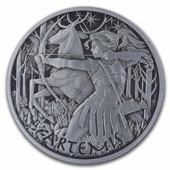 2023 Tuvalu 1 oz Silver Antiqued Gods of Olympus (Artemis) 2023 Tuvalu 1 oz Silver Antiqued Gods of Olympus (Artemis)
