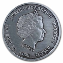 ツバル オリンポスの神々 記念銀貨 アレス 2023年  1oz 純銀 Buy 2023 1 oz Silver Antiqued Gods of Olympus - Artemis | APMEX