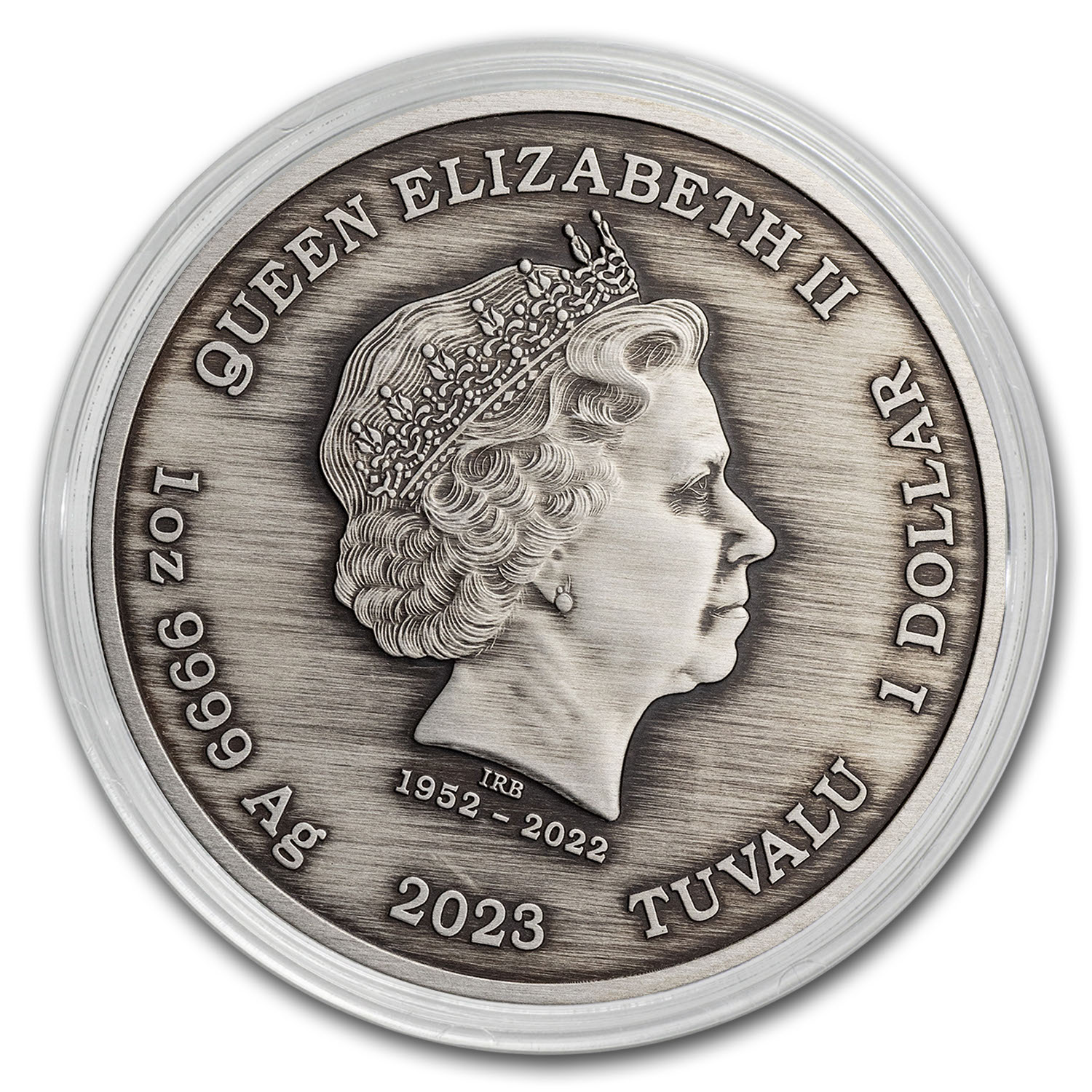 2023 Tuvalu 1 oz Silver Black Flag Antiqued Fancy MS-70 PCGS