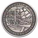 2023 Tuvalu 1 oz Silver Black Flag Antiqued (The Fancy)