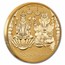 2023 Tuvalu 1 oz Silver Gilded Diwali Medallion Proof