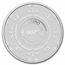 2023 Tuvalu 1 oz Silver James Bond Casino Royale Chip $1 Coin BU